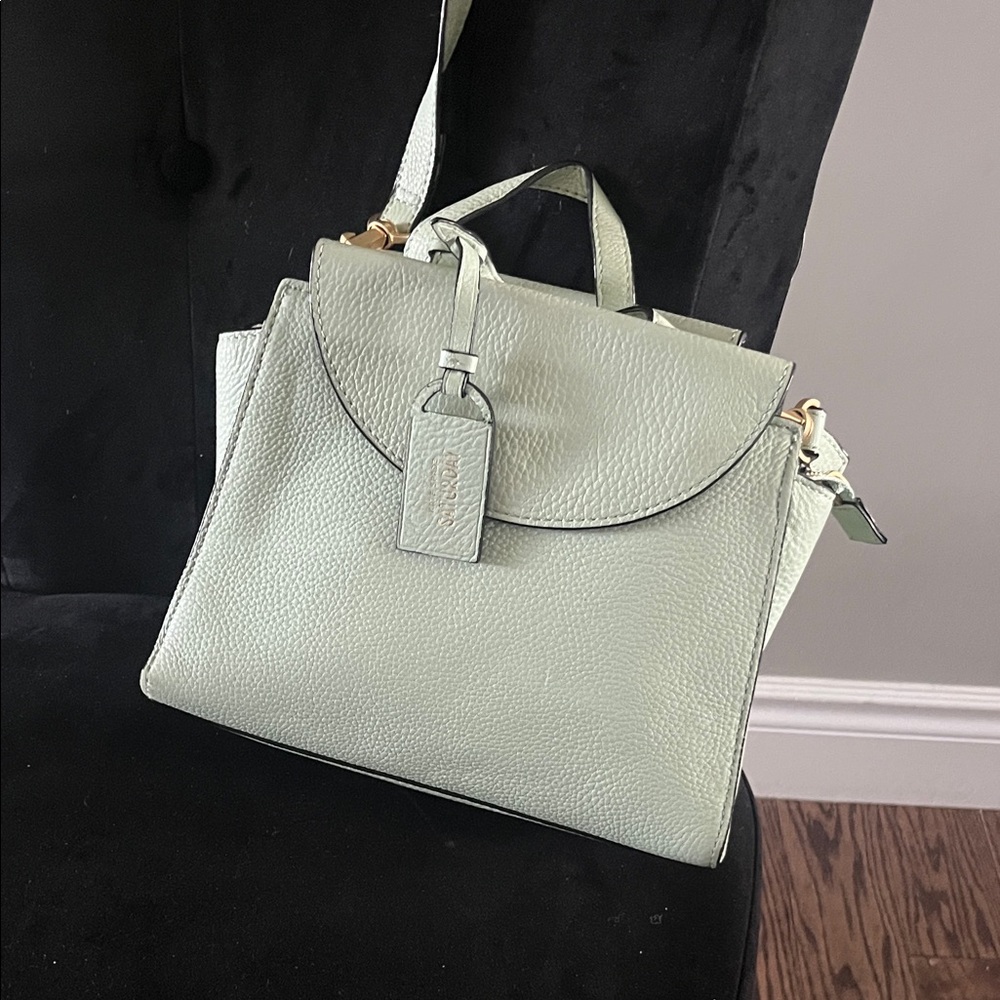 kate spade Mint Green Pebbled Leather Top-Handle Satchel